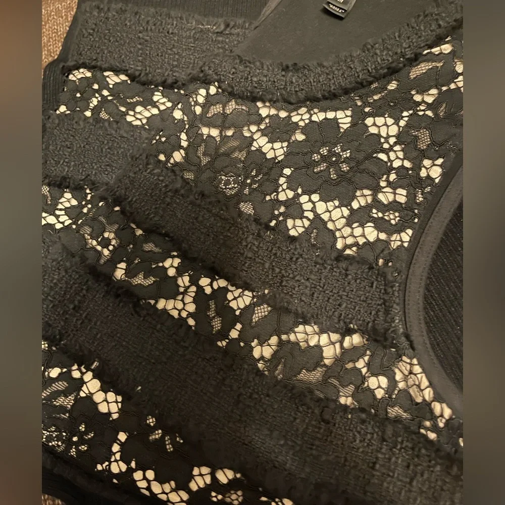 J. Crew NWOT Black Lace Sleeveless Blouse - Picture 11 of 16